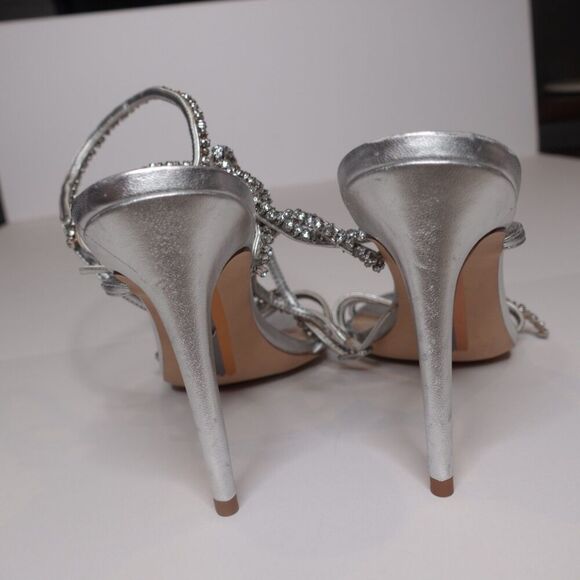 Sam Edelman Women's Granger Silver Metallic Heels Women's Size 10 - Picture 8 of 12